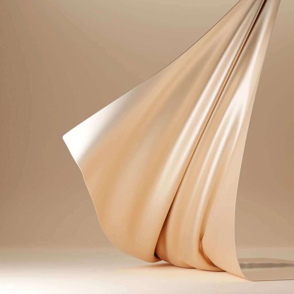 Premium silk fabric in a soft neutral tone with elegant drape