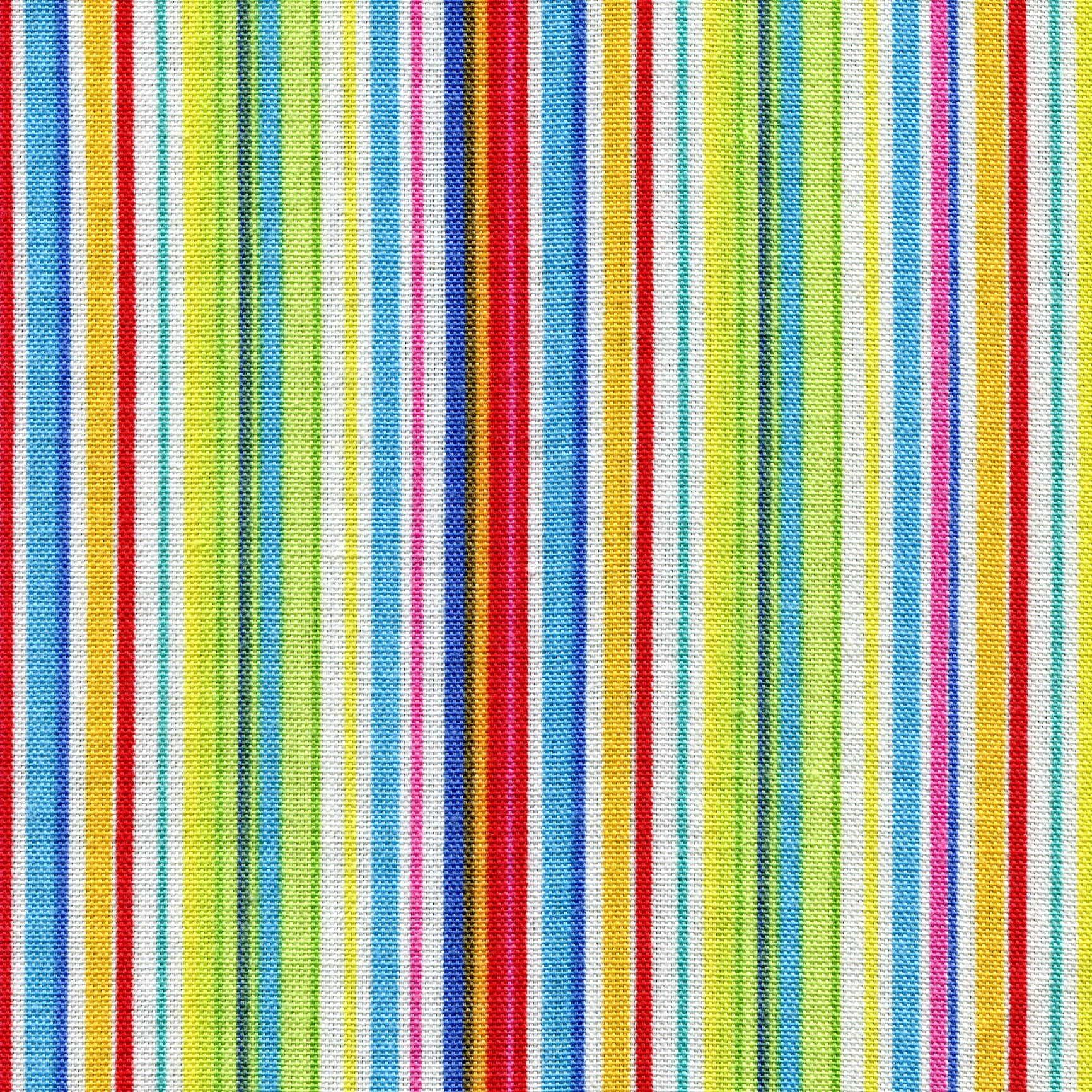 Multicolor striped cotton fabric