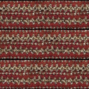 Seamless 4k photo texture of red toned boho ethnic cotton cloth with thread ornament.