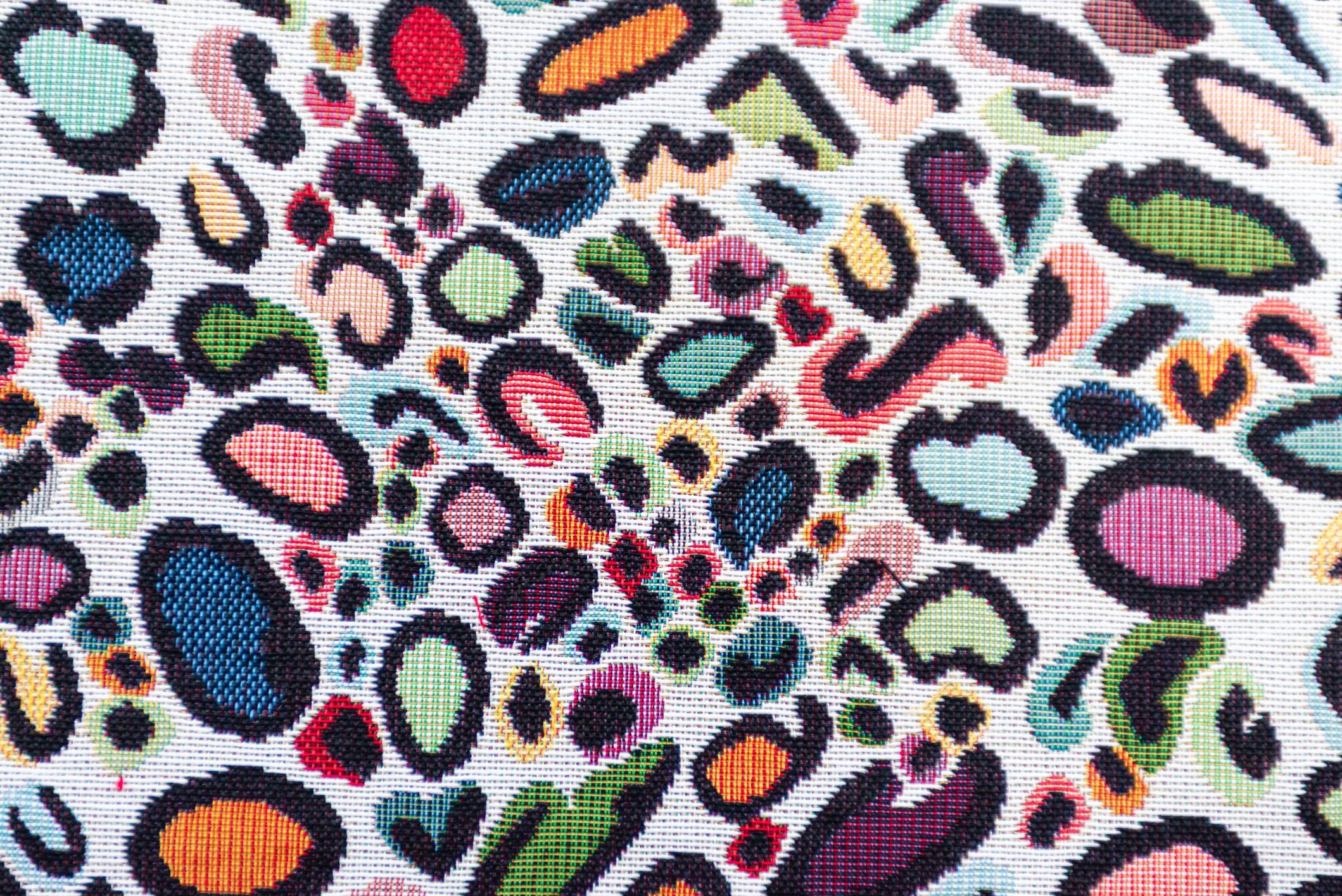 Detailed colorful woven textile pattern