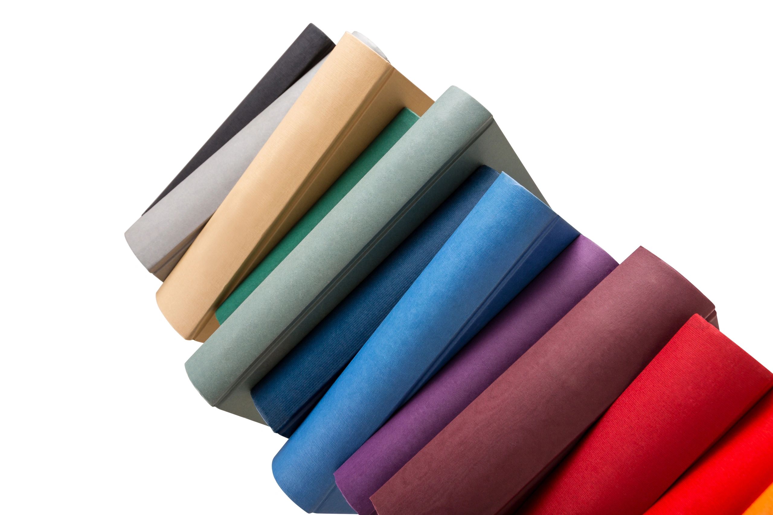 Folded premium fabrics in soft neutral tones